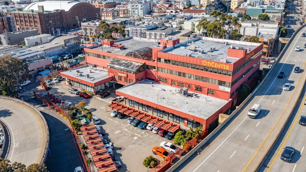 Our building at 1717 Mission Street, San Francisco, from above